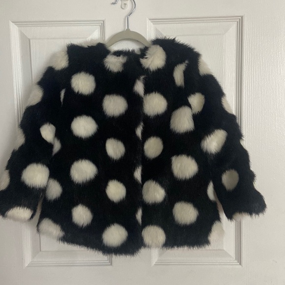 Kate Spade girls faux fur coat size 4 - Picture 1 of 3